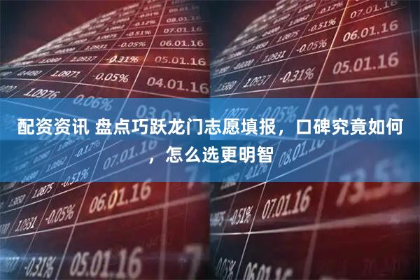 配资资讯 盘点巧跃龙门志愿填报，口碑究竟如何，怎么选更明智